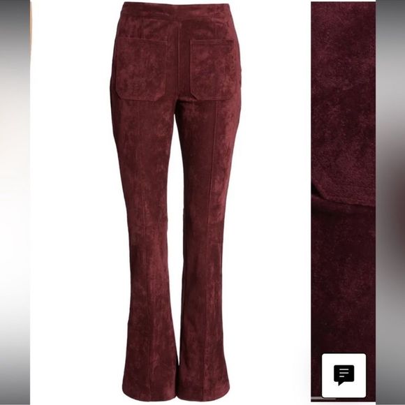 Blank NYC New Bordeaux Faux suede Flare pants - Picture 6 of 11